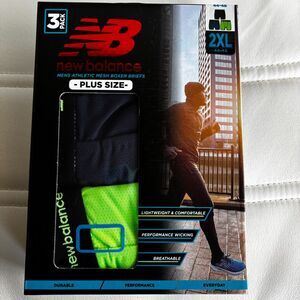 New Balance Men's 3 Pk. Plus Size 2XL 44-46" Waist Athletic Mesh Boxer Briefs